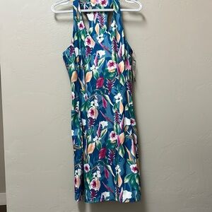 Marika sun dress.  Tropical nights. Racer back. Large. New with tags. Quick dry